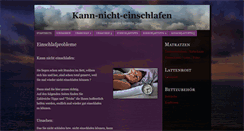 Desktop Screenshot of kann-nicht-einschlafen.com