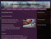 Tablet Screenshot of kann-nicht-einschlafen.com
